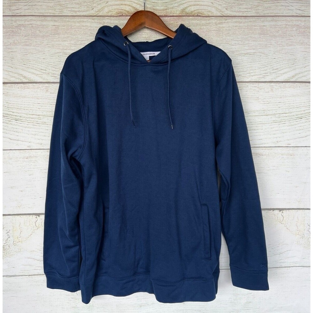 Colosseum Hoodie Sweatshirt Mens Size Large Blue Training Fleece Pullover New